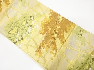 アンティーク　紅葉模様織り出し袋帯（材料）